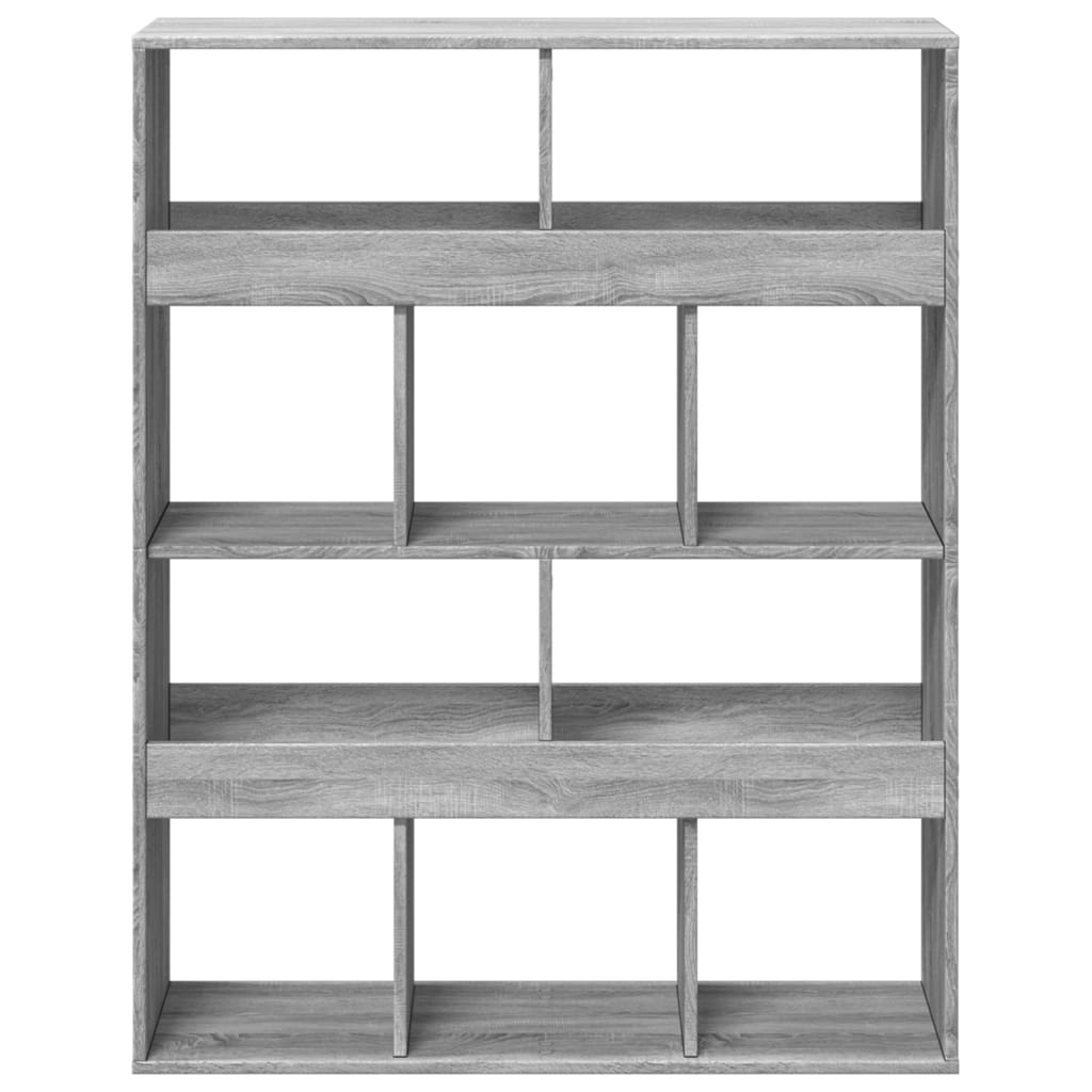 Boekenkast 100x33x125,5 cm bewerkt hout grijs sonoma eikenkleur is nu te koop bij PeponiXL, paradijselijk wonen!