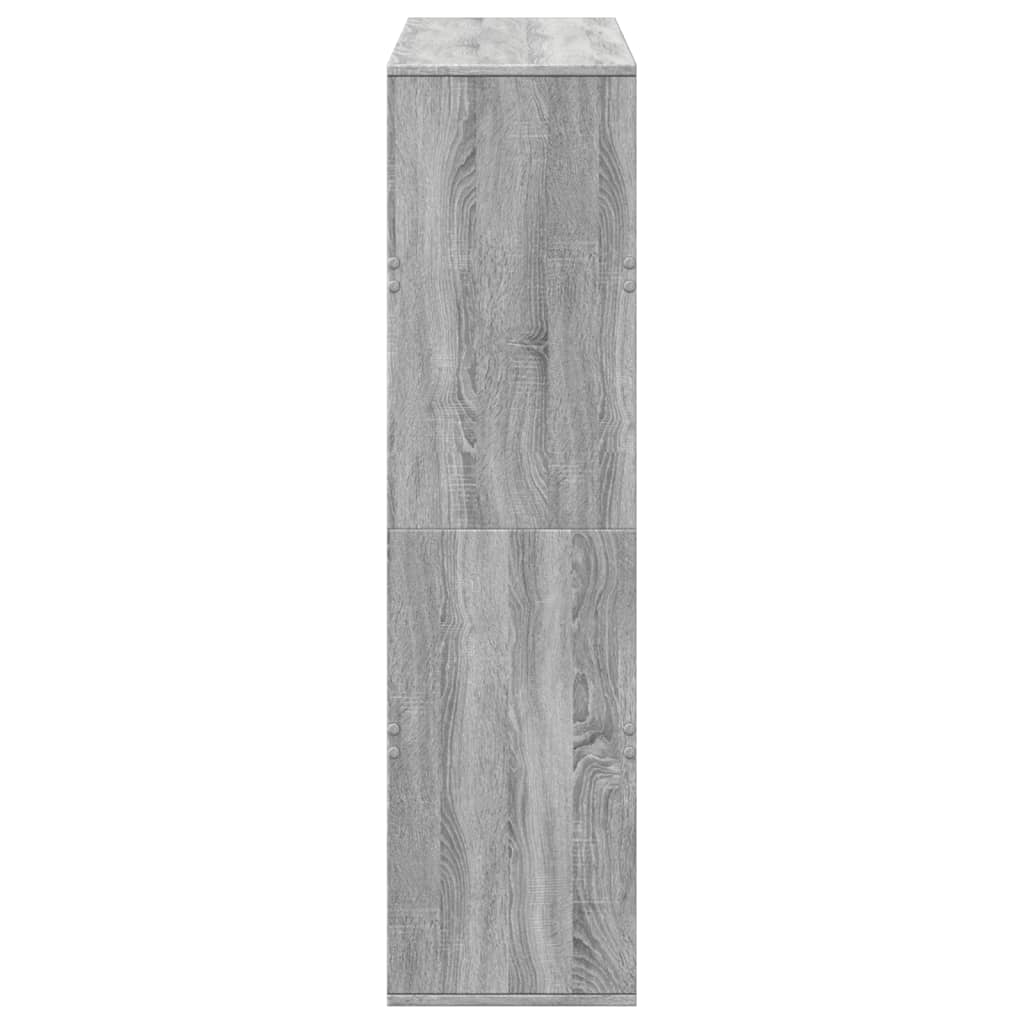 Boekenkast 100x33x125,5 cm bewerkt hout grijs sonoma eikenkleur is nu te koop bij PeponiXL, paradijselijk wonen!