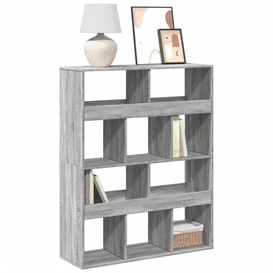 Boekenkast 100x33x125,5 cm bewerkt hout grijs sonoma eikenkleur is nu te koop bij PeponiXL, paradijselijk wonen!