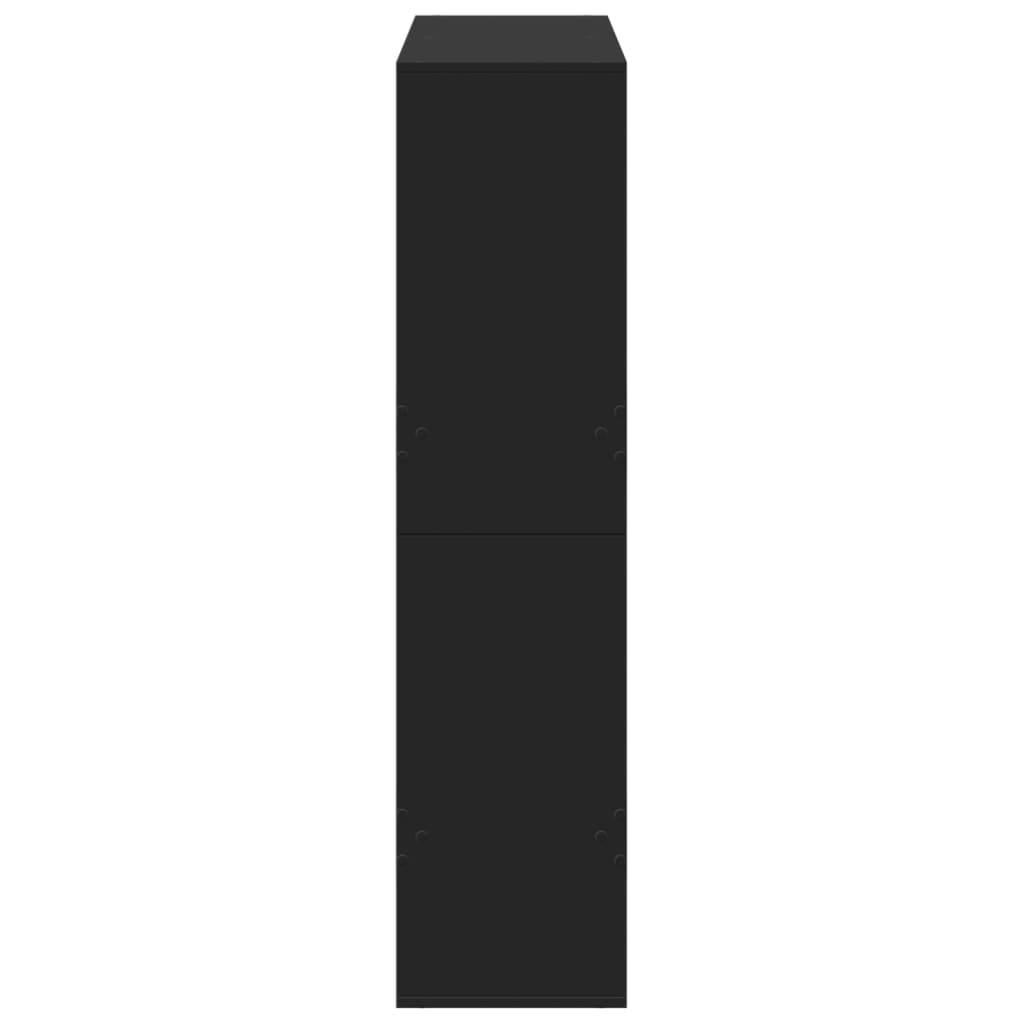 Boekenkast 100x33x135 cm bewerkt hout zwart is nu te koop bij PeponiXL, paradijselijk wonen!