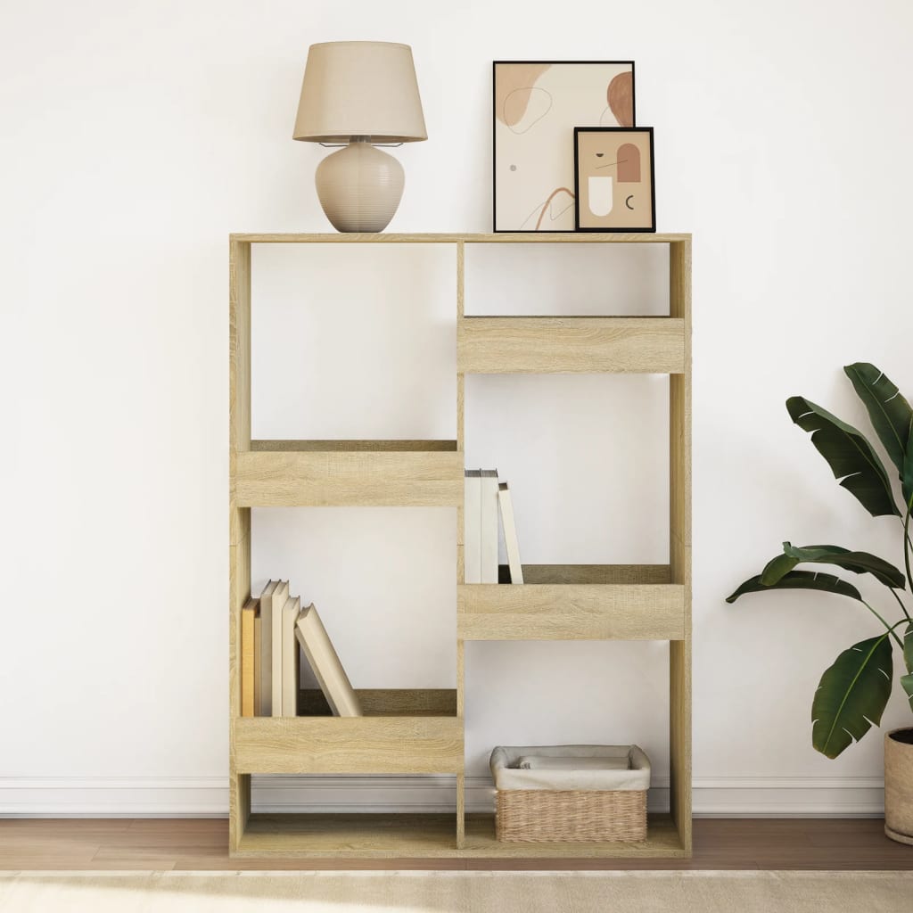 Boekenkast 100x33x135 cm bewerkt hout sonoma eikenkleurig is nu te koop bij PeponiXL, paradijselijk wonen!