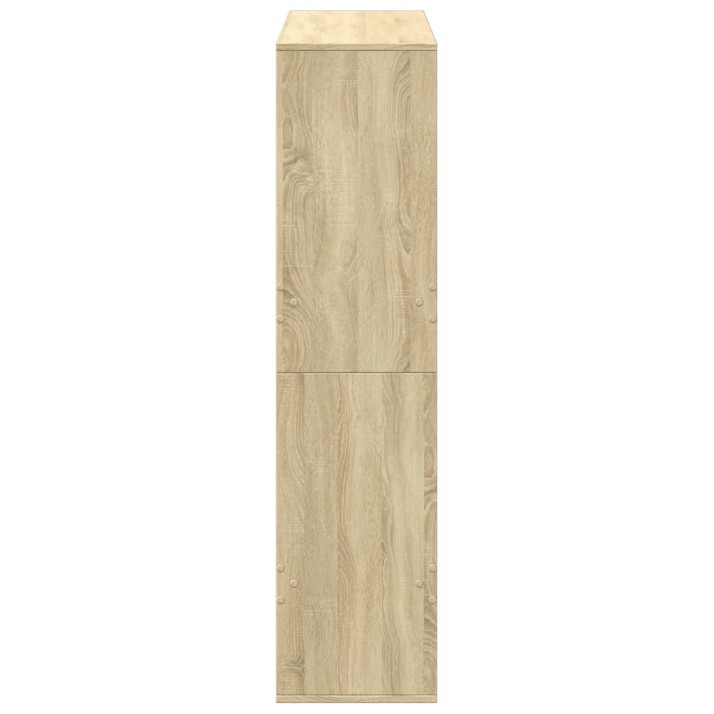 Boekenkast 100x33x135 cm bewerkt hout sonoma eikenkleurig is nu te koop bij PeponiXL, paradijselijk wonen!