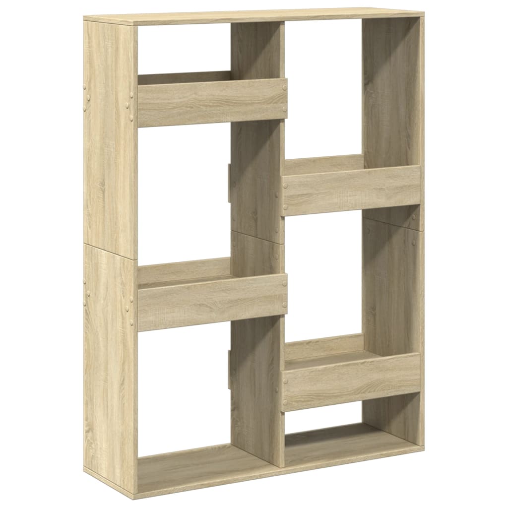 Boekenkast 100x33x135 cm bewerkt hout sonoma eikenkleurig is nu te koop bij PeponiXL, paradijselijk wonen!