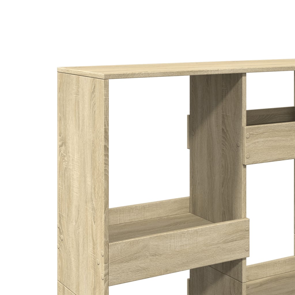 Boekenkast 100x33x135 cm bewerkt hout sonoma eikenkleurig is nu te koop bij PeponiXL, paradijselijk wonen!