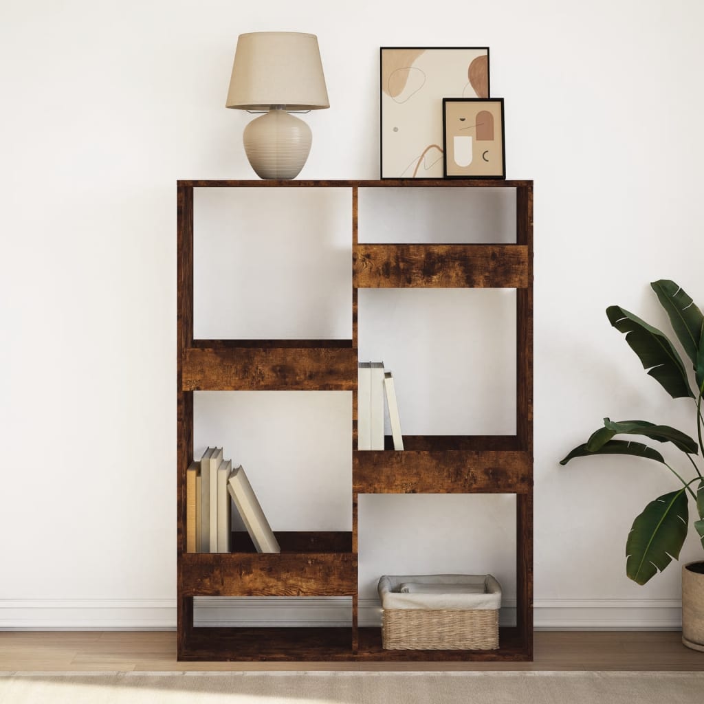 Boekenkast 100x33x135 cm bewerkt hout gerookt eikenkleurig is nu te koop bij PeponiXL, paradijselijk wonen!