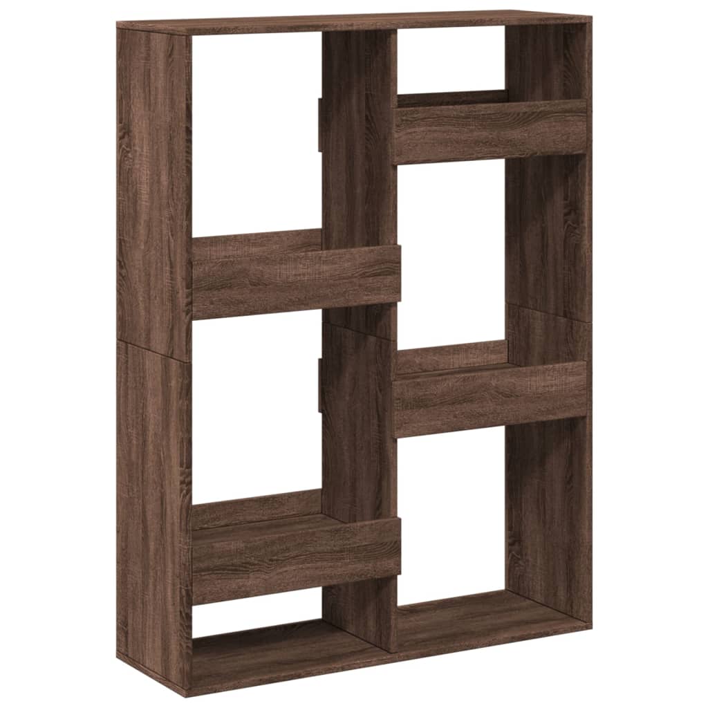 Boekenkast 100x33x135 cm bewerkt hout bruin eikenkleurig is nu te koop bij PeponiXL, paradijselijk wonen!