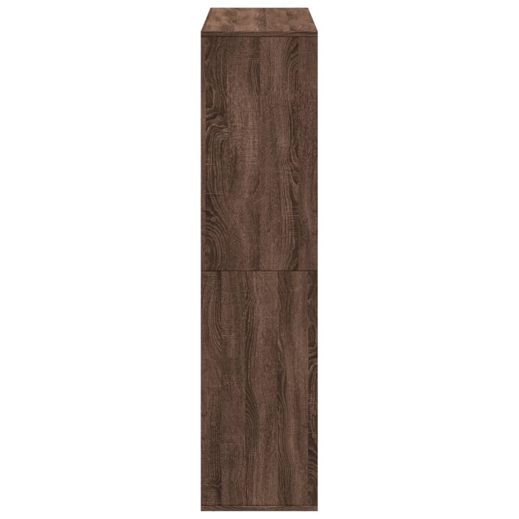 Boekenkast 100x33x135 cm bewerkt hout bruin eikenkleurig is nu te koop bij PeponiXL, paradijselijk wonen!