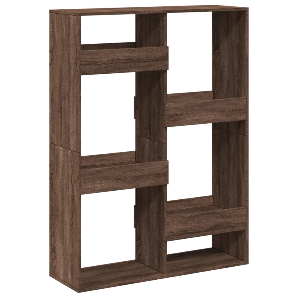 Boekenkast 100x33x135 cm bewerkt hout bruin eikenkleurig is nu te koop bij PeponiXL, paradijselijk wonen!