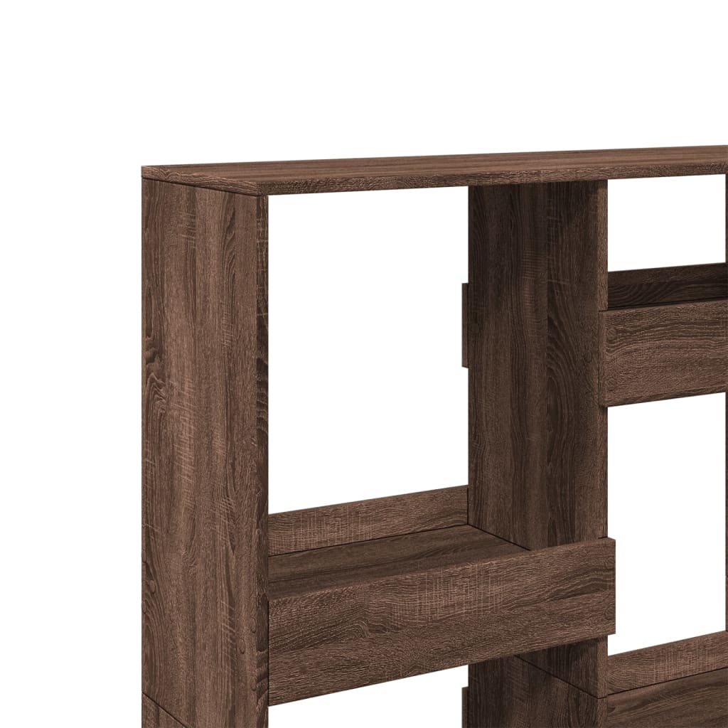 Boekenkast 100x33x135 cm bewerkt hout bruin eikenkleurig is nu te koop bij PeponiXL, paradijselijk wonen!