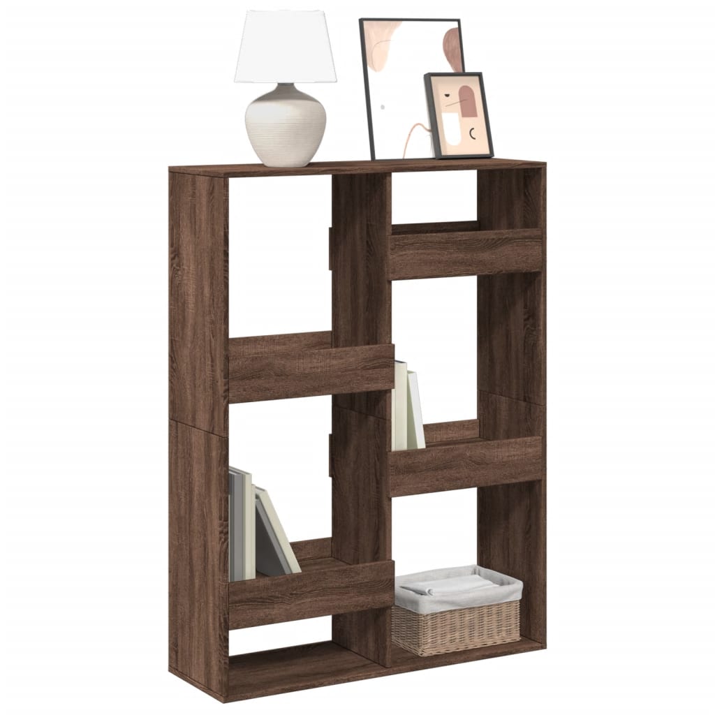 Boekenkast 100x33x135 cm bewerkt hout bruin eikenkleurig is nu te koop bij PeponiXL, paradijselijk wonen!