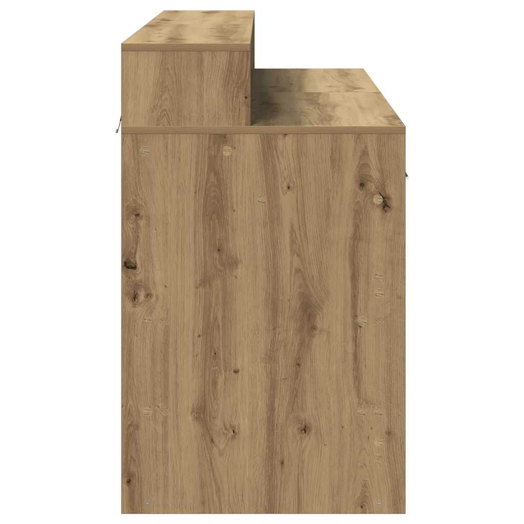 Bureau met LED-verlichting 120x55x91 cm hout artisanaal eiken is nu te koop bij PeponiXL, paradijselijk wonen!