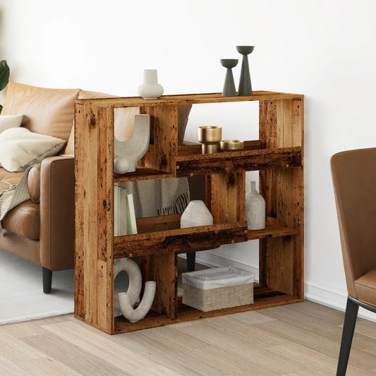 Kamerscherm 100x33x94,5 cm bewerkt hout oud houtkleurig is nu te koop bij PeponiXL, paradijselijk wonen!