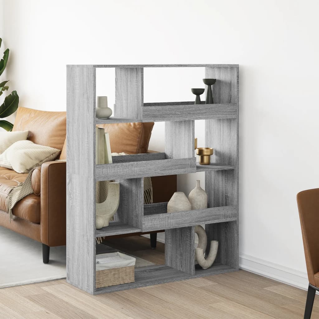 kamerscherm 100x33x125,5 cm bewerkt hout grijs sonoma eiken is nu te koop bij PeponiXL, paradijselijk wonen!