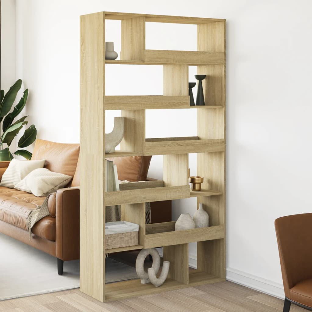 Kamerscherm 100x33x187,5 cm bewerkt hout sonoma eikenkleurig is nu te koop bij PeponiXL, paradijselijk wonen!
