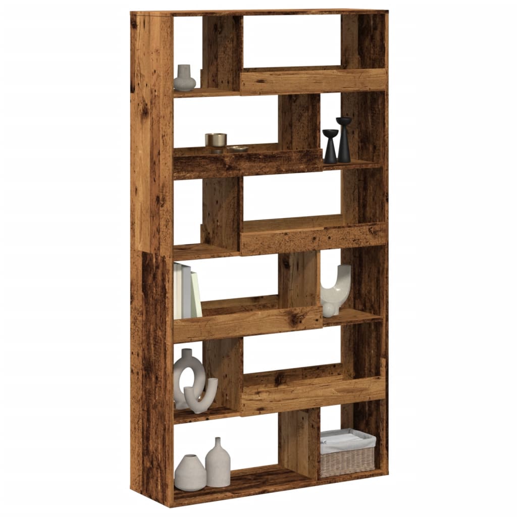 Kamerscherm 100x33x187,5 cm bewerkt hout oud houtkleurig is nu te koop bij PeponiXL, paradijselijk wonen!