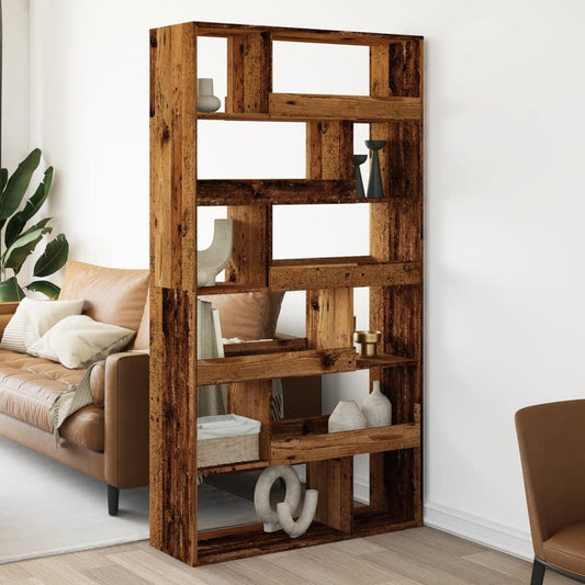 Kamerscherm 100x33x187,5 cm bewerkt hout oud houtkleurig is nu te koop bij PeponiXL, paradijselijk wonen!