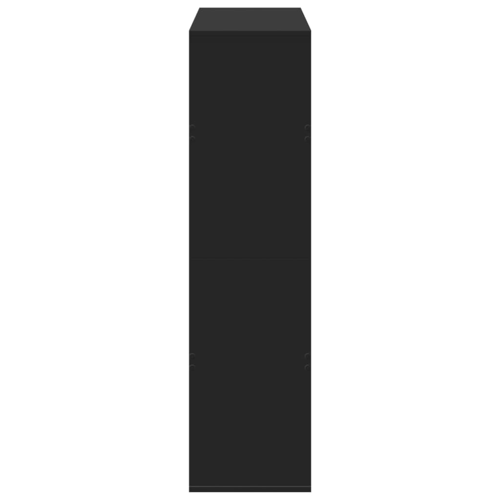 Kamerscherm 100x33x125,5 cm bewerkt hout zwart is nu te koop bij PeponiXL, paradijselijk wonen!