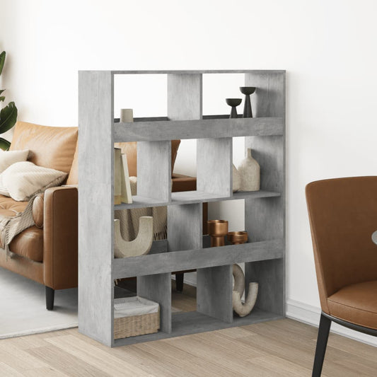 kamerscherm 100x33x125,5 cm bewerkt hout betongrijs is nu te koop bij PeponiXL, paradijselijk wonen!