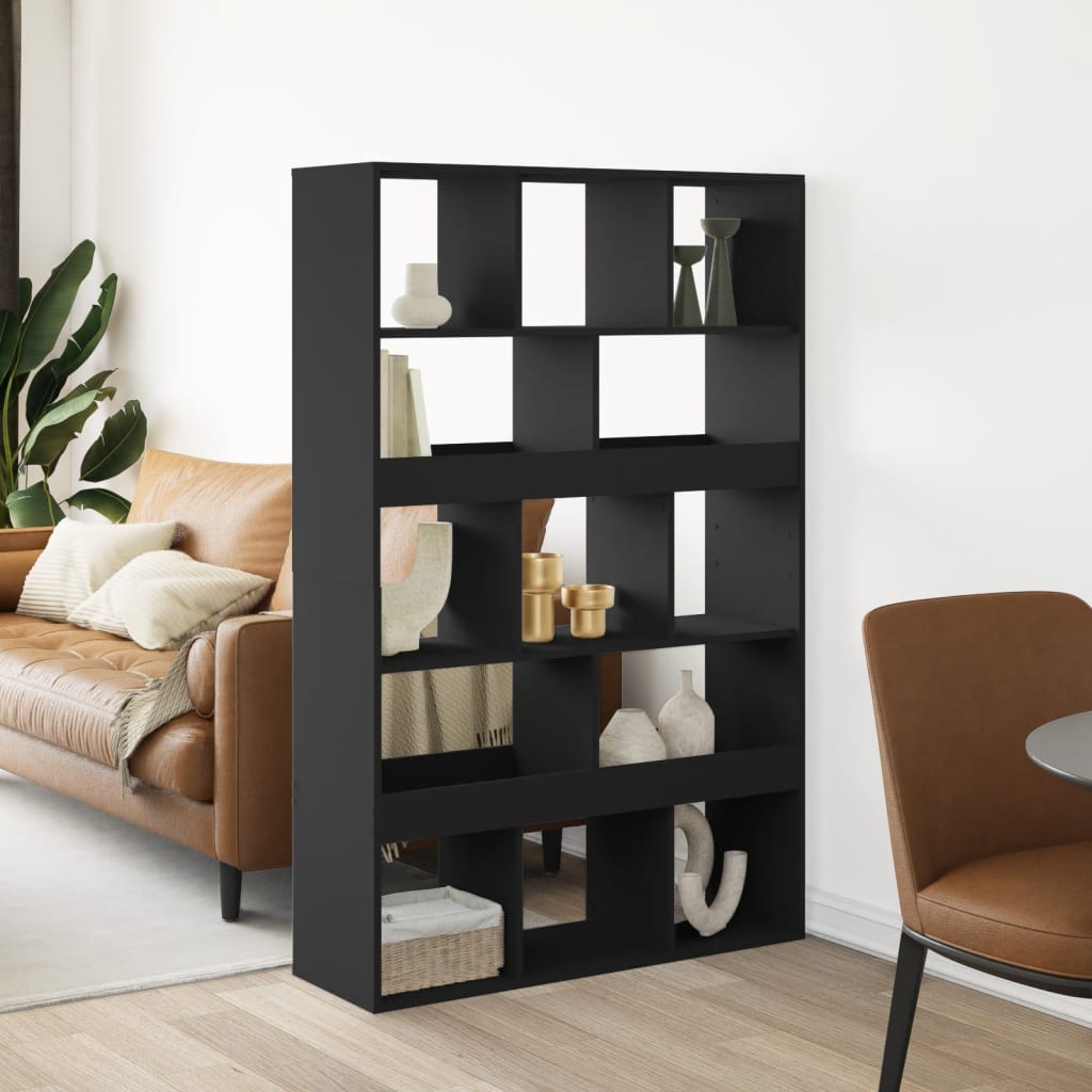 Kamerscherm 100x33x156,5 cm bewerkt hout zwart is nu te koop bij PeponiXL, paradijselijk wonen!