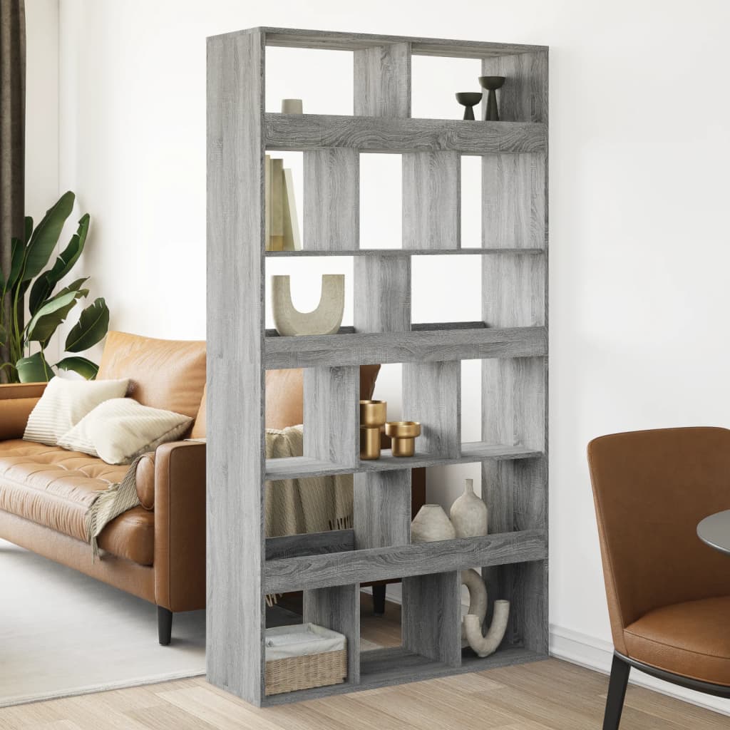 kamerscherm 100x33x187,5 cm bewerkt hout grijs sonoma eiken is nu te koop bij PeponiXL, paradijselijk wonen!
