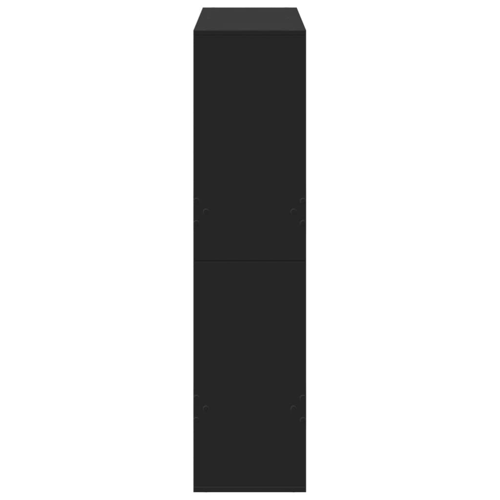 Kamerscherm 100x33x135 cm bewerkt hout zwart is nu te koop bij PeponiXL, paradijselijk wonen!