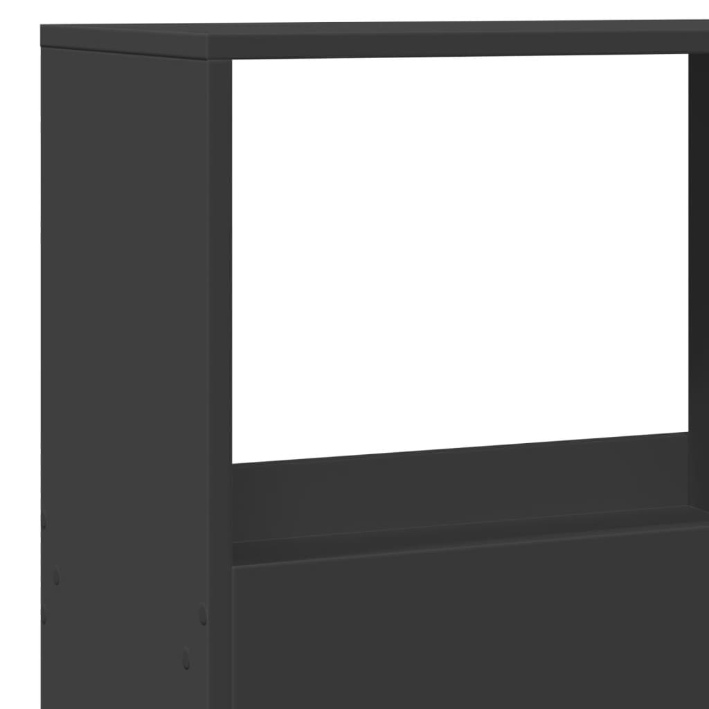 Kamerscherm 100x33x155,5 cm bewerkt hout zwart is nu te koop bij PeponiXL, paradijselijk wonen!