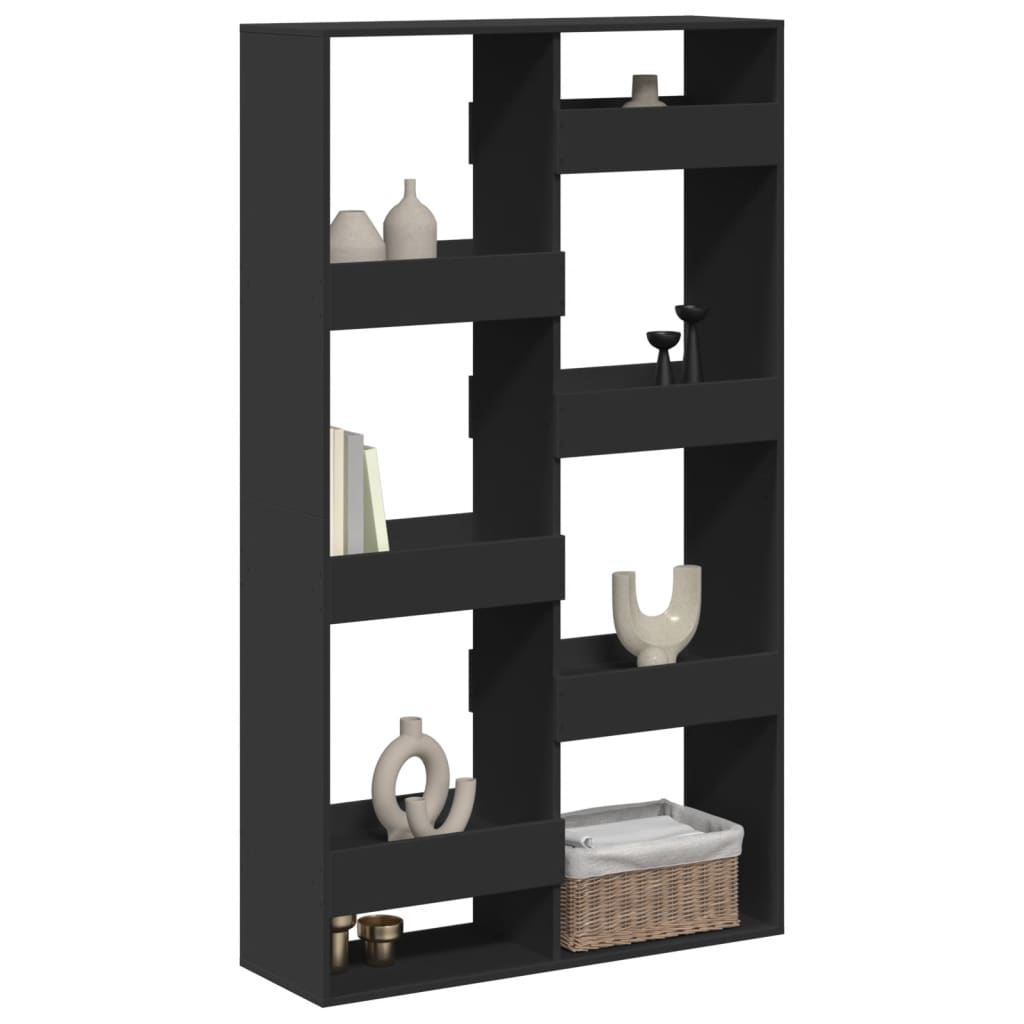 Kamerscherm 100x33x175 cm bewerkt hout zwart is nu te koop bij PeponiXL, paradijselijk wonen!