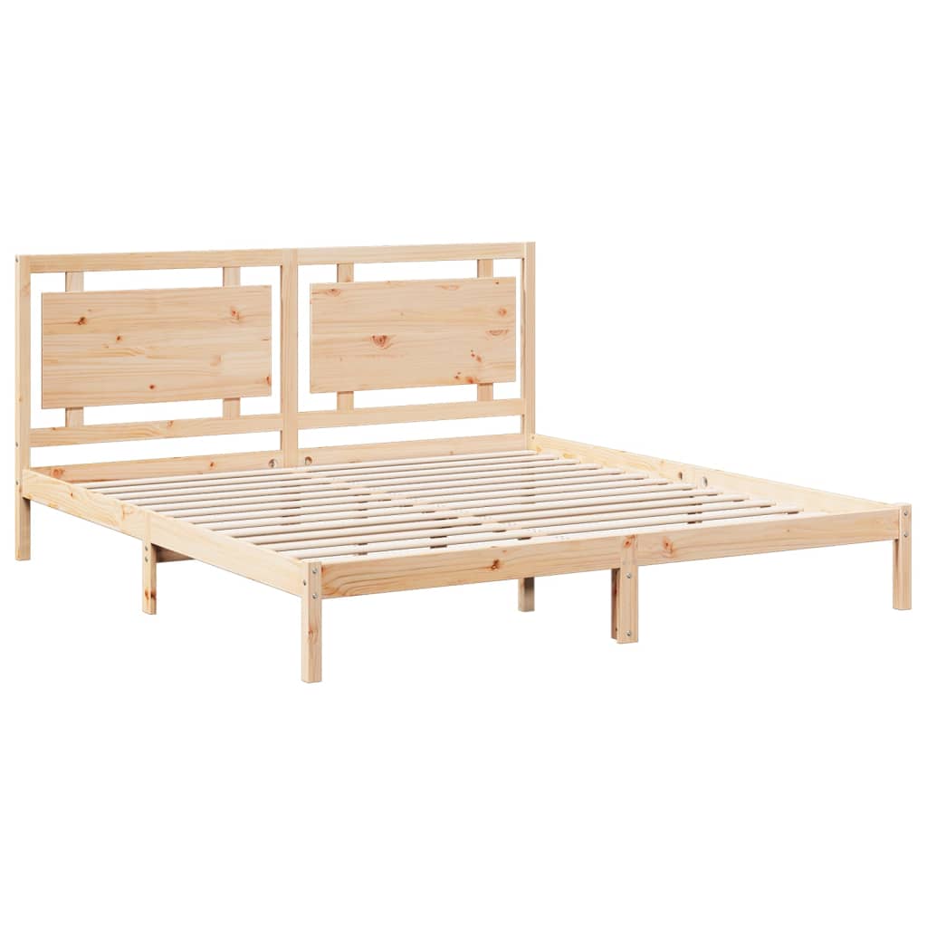 Bedframe extra lang zonder matras massief hout 180x210 cm is nu te koop bij PeponiXL, paradijselijk wonen!
