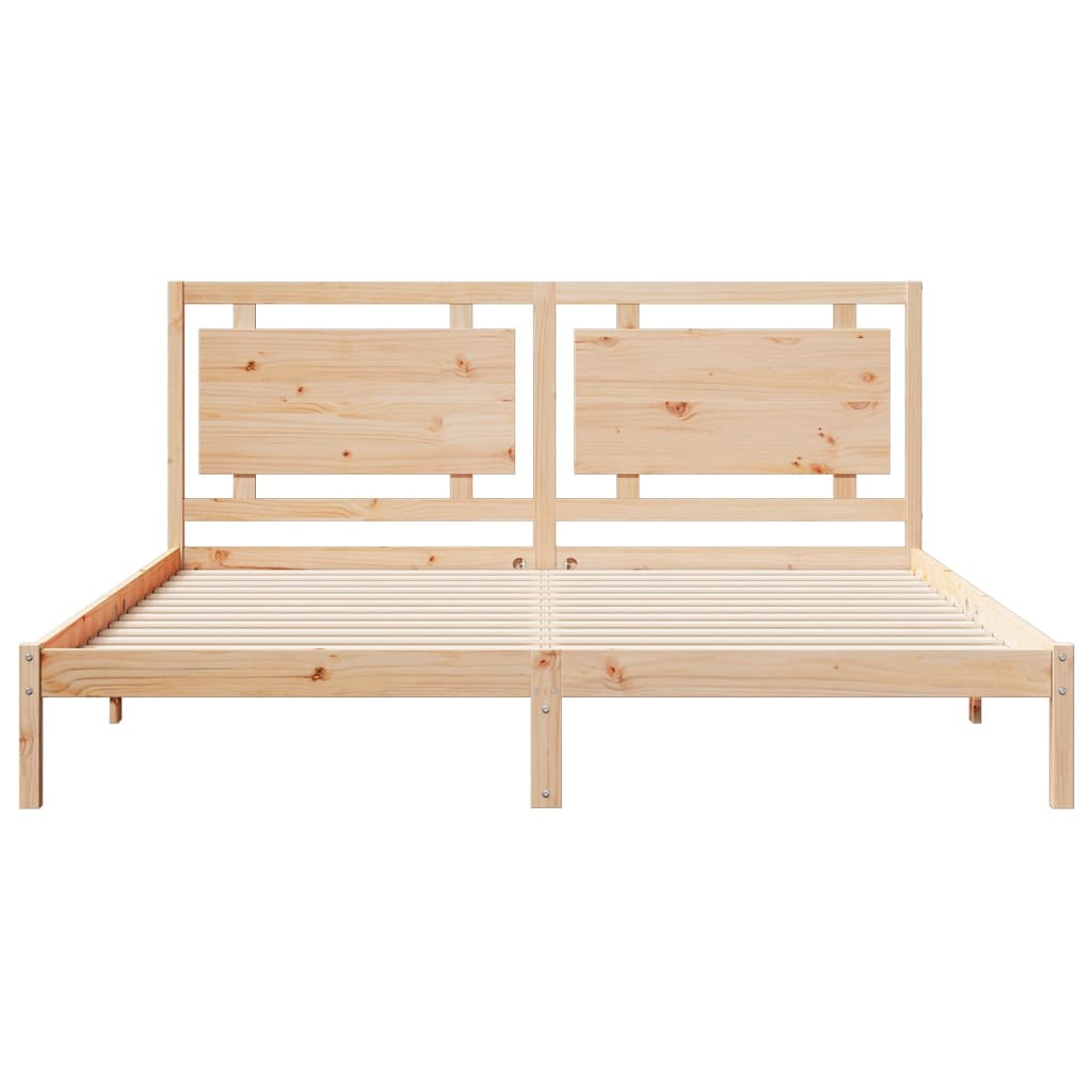 Bedframe extra lang zonder matras massief hout 180x220 cm is nu te koop bij PeponiXL, paradijselijk wonen!