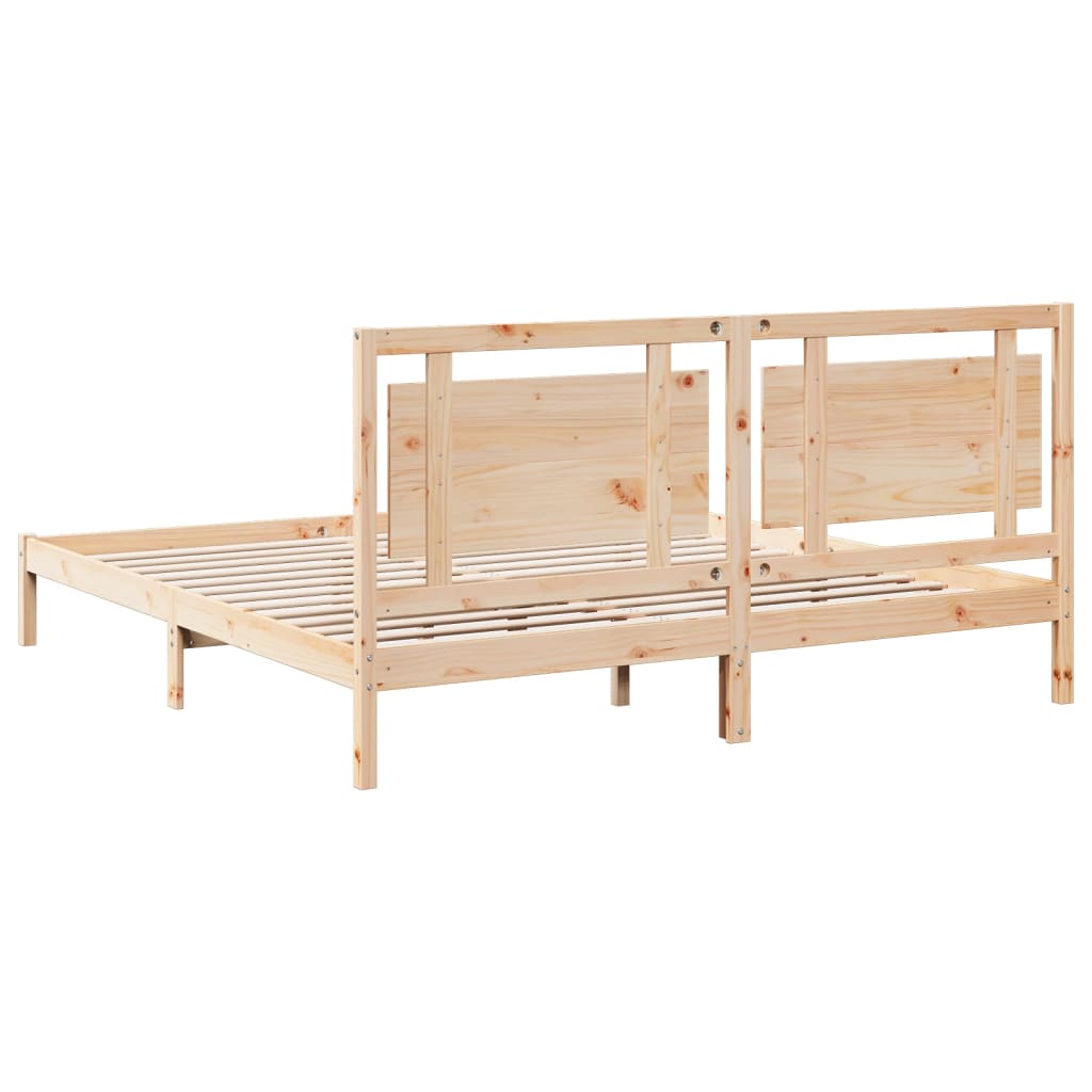 Bedframe extra lang zonder matras massief hout 180x220 cm is nu te koop bij PeponiXL, paradijselijk wonen!