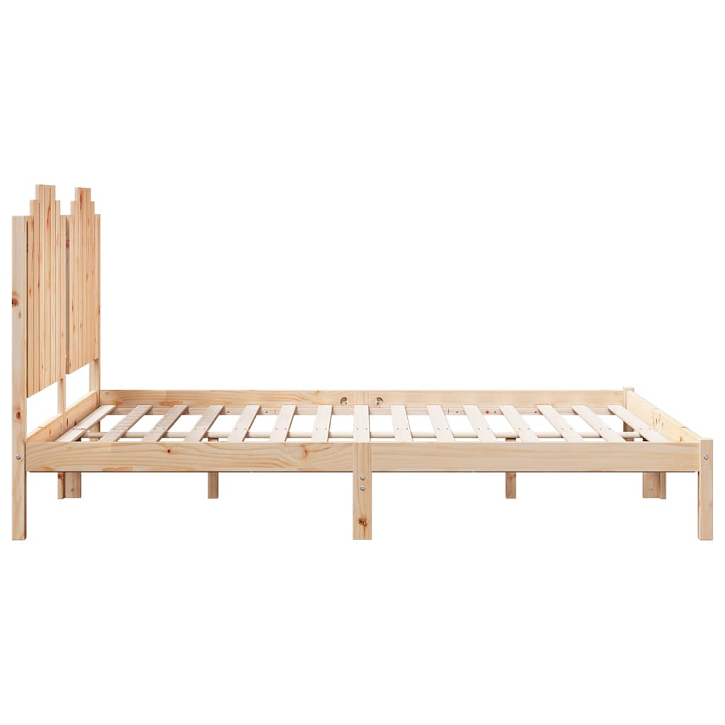 Bedframe extra lang zonder matras massief hout 160x220 cm is nu te koop bij PeponiXL, paradijselijk wonen!