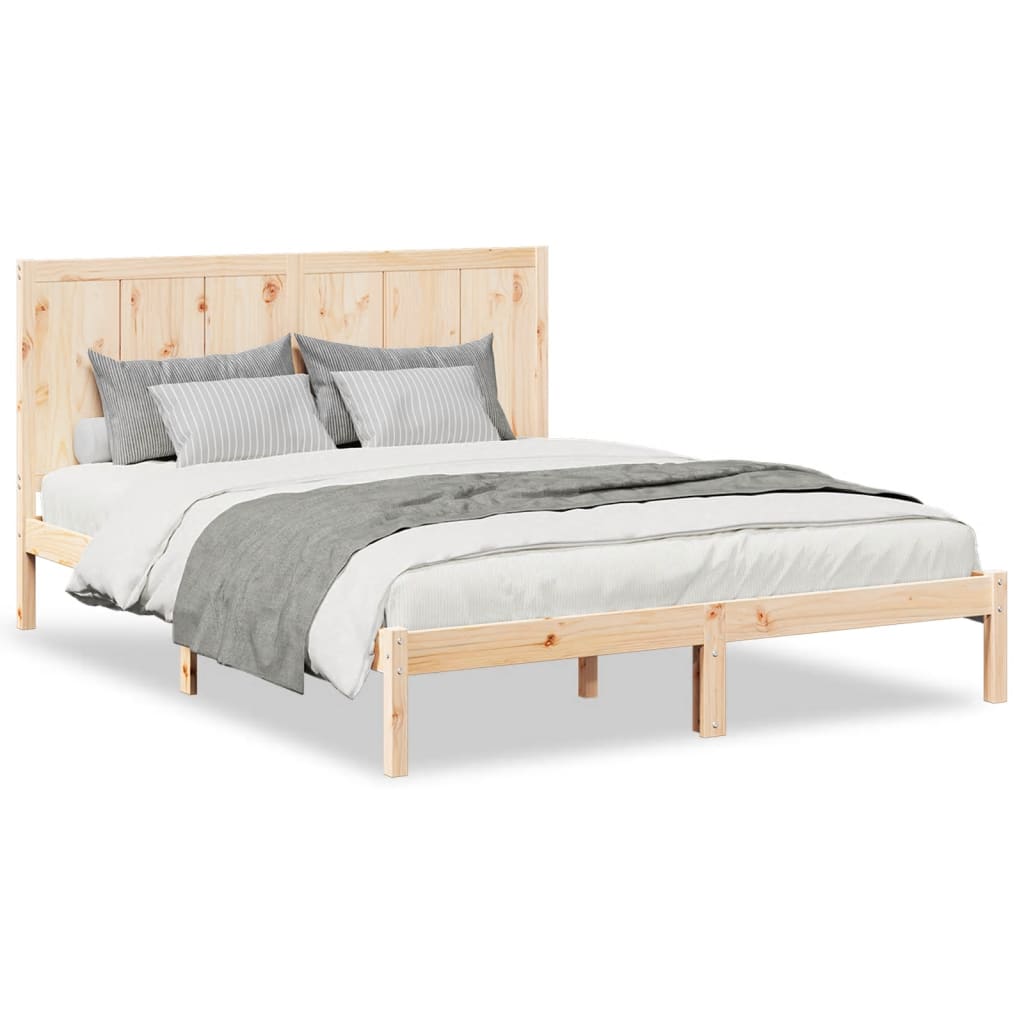 Bedframe extra lang zonder matras massief hout 140x210 cm is nu te koop bij PeponiXL, paradijselijk wonen!