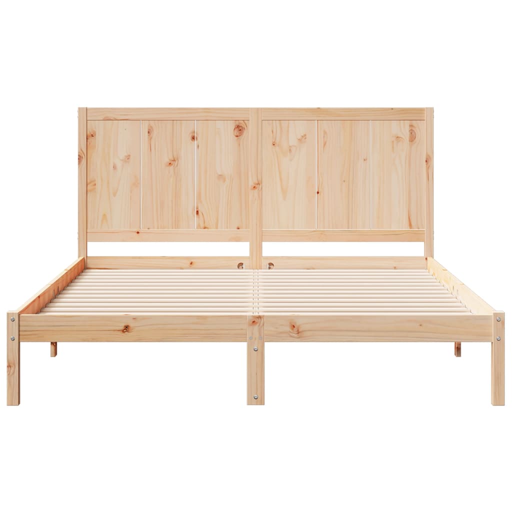 Bedframe extra lang zonder matras massief hout 140x210 cm is nu te koop bij PeponiXL, paradijselijk wonen!