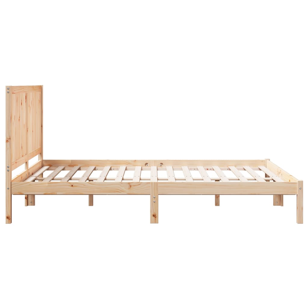Bedframe extra lang zonder matras massief hout 140x210 cm is nu te koop bij PeponiXL, paradijselijk wonen!