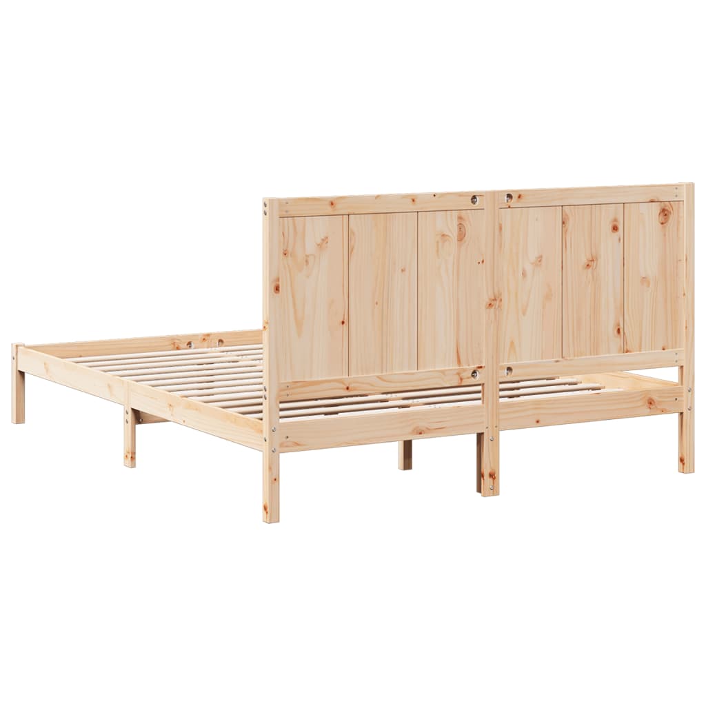 Bedframe extra lang zonder matras massief hout 140x210 cm is nu te koop bij PeponiXL, paradijselijk wonen!