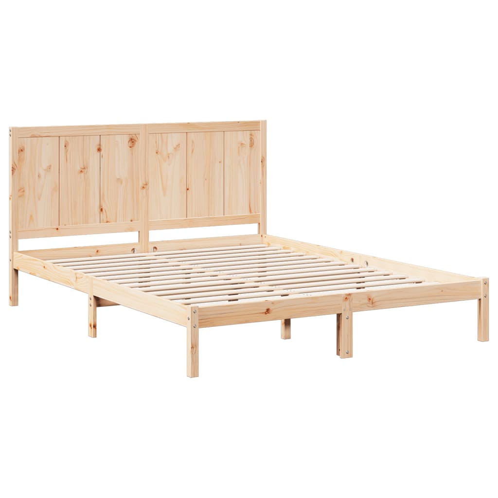 Bedframe extra lang zonder matras massief hout 140x220 cm is nu te koop bij PeponiXL, paradijselijk wonen!