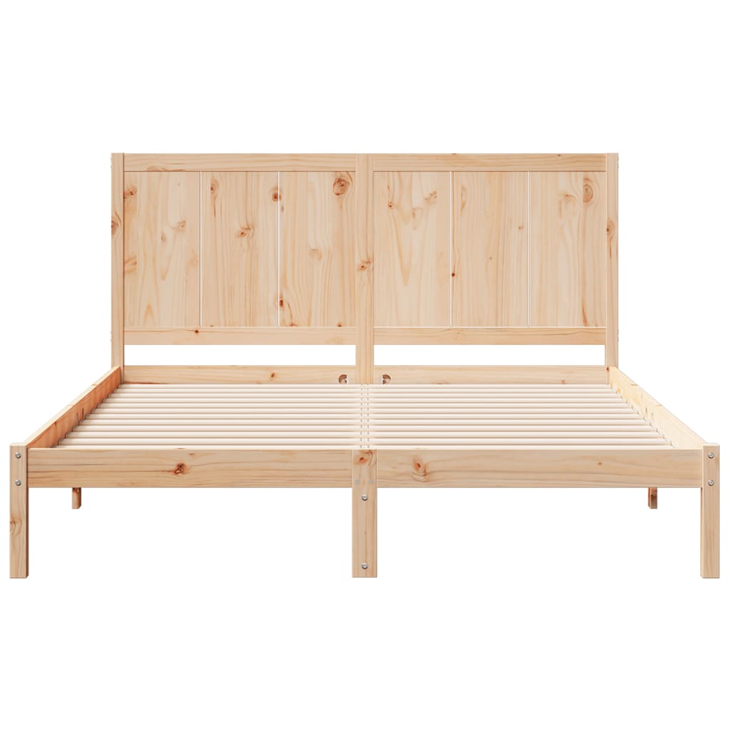 Bedframe extra lang zonder matras massief hout 140x220 cm is nu te koop bij PeponiXL, paradijselijk wonen!