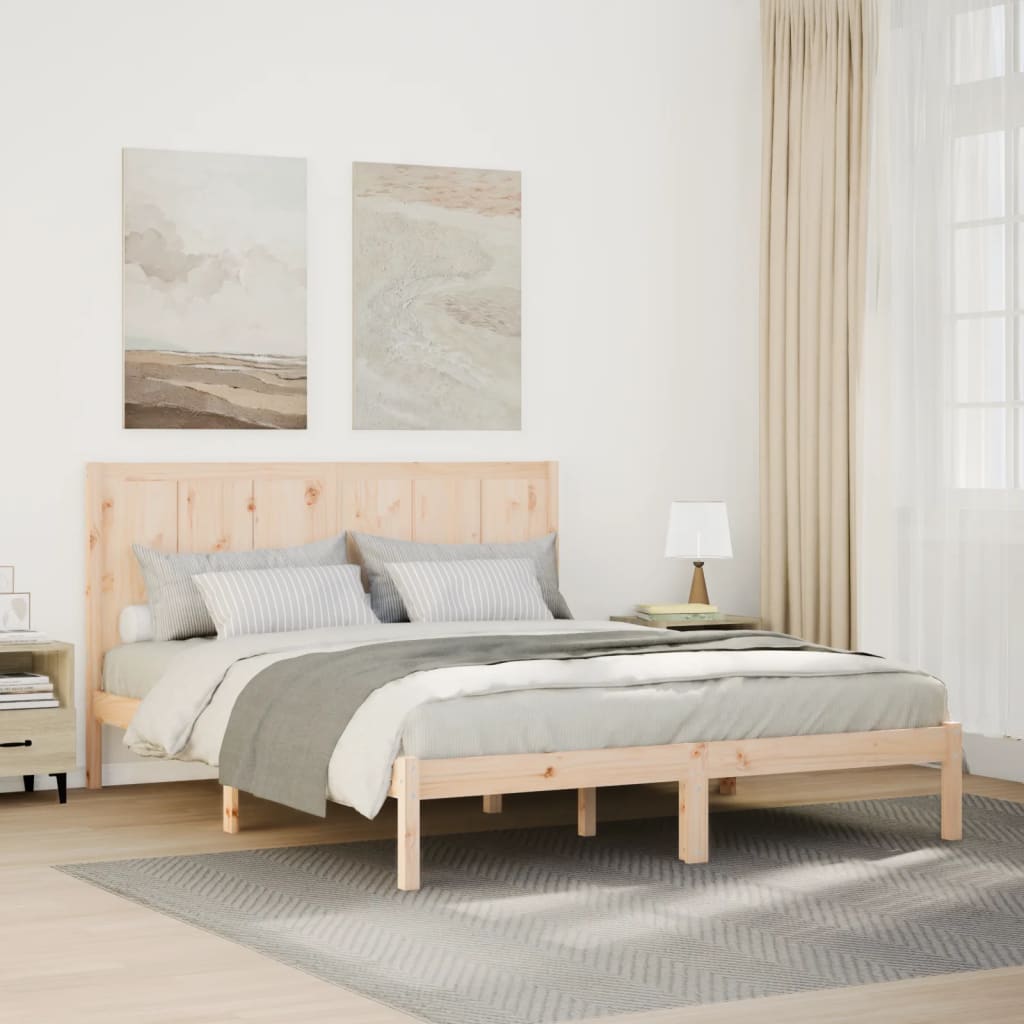 Bedframe extra lang zonder matras massief hout 140x220 cm is nu te koop bij PeponiXL, paradijselijk wonen!