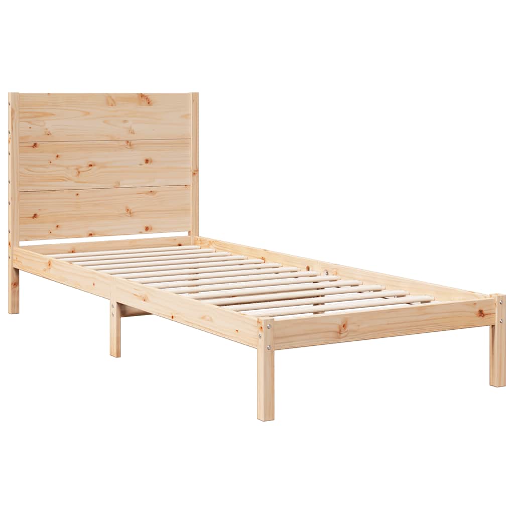 Bedframe extra lang zonder matras massief hout 90x210 cm is nu te koop bij PeponiXL, paradijselijk wonen!