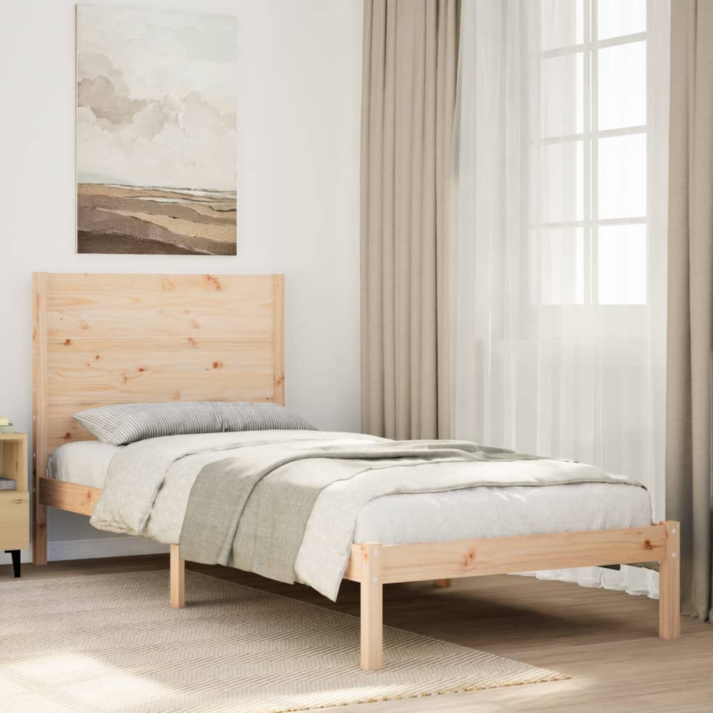 Bedframe extra lang zonder matras massief hout 90x210 cm is nu te koop bij PeponiXL, paradijselijk wonen!