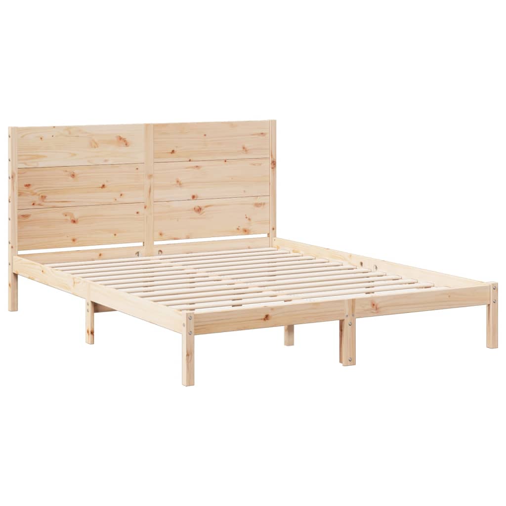 Bedframe extra lang zonder matras massief hout 160x210 cm is nu te koop bij PeponiXL, paradijselijk wonen!