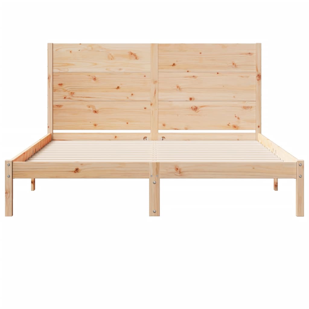 Bedframe extra lang zonder matras massief hout 160x210 cm is nu te koop bij PeponiXL, paradijselijk wonen!