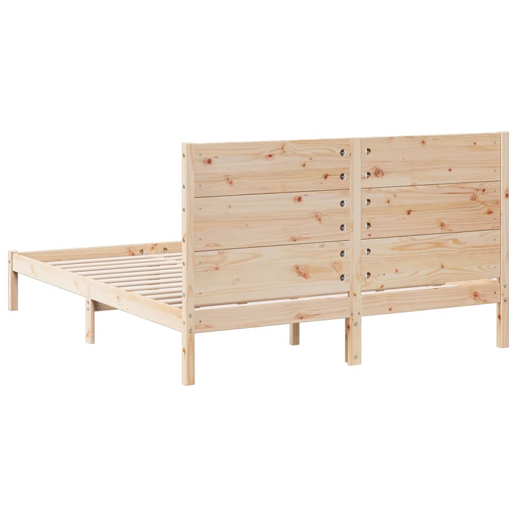 Bedframe extra lang zonder matras massief hout 160x210 cm is nu te koop bij PeponiXL, paradijselijk wonen!
