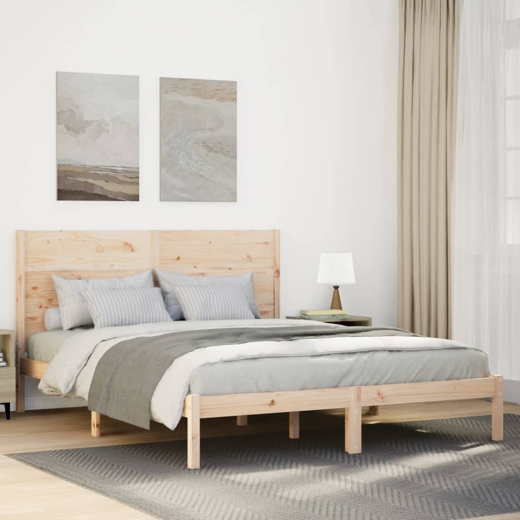 Bedframe extra lang zonder matras massief hout 160x210 cm is nu te koop bij PeponiXL, paradijselijk wonen!