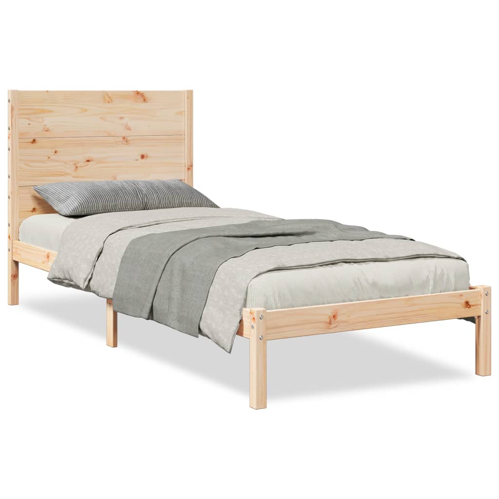 Bedframe extra lang zonder matras massief hout 90x220 cm is nu te koop bij PeponiXL, paradijselijk wonen!