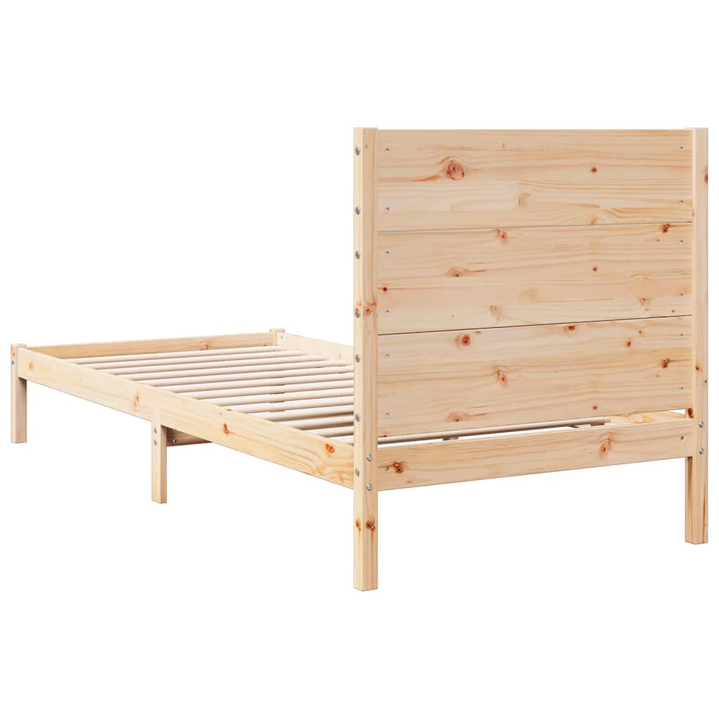 Bedframe extra lang zonder matras massief hout 90x220 cm is nu te koop bij PeponiXL, paradijselijk wonen!