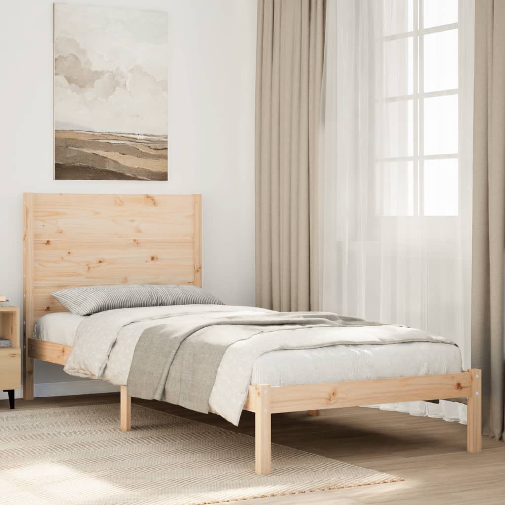 Bedframe extra lang zonder matras massief hout 90x220 cm is nu te koop bij PeponiXL, paradijselijk wonen!