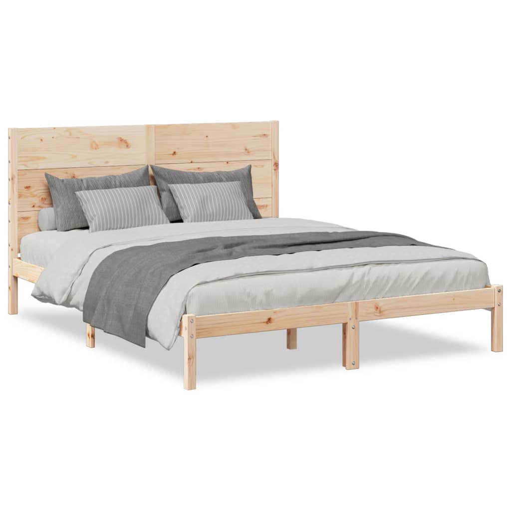 Bedframe extra lang zonder matras massief hout 160x220 cm is nu te koop bij PeponiXL, paradijselijk wonen!