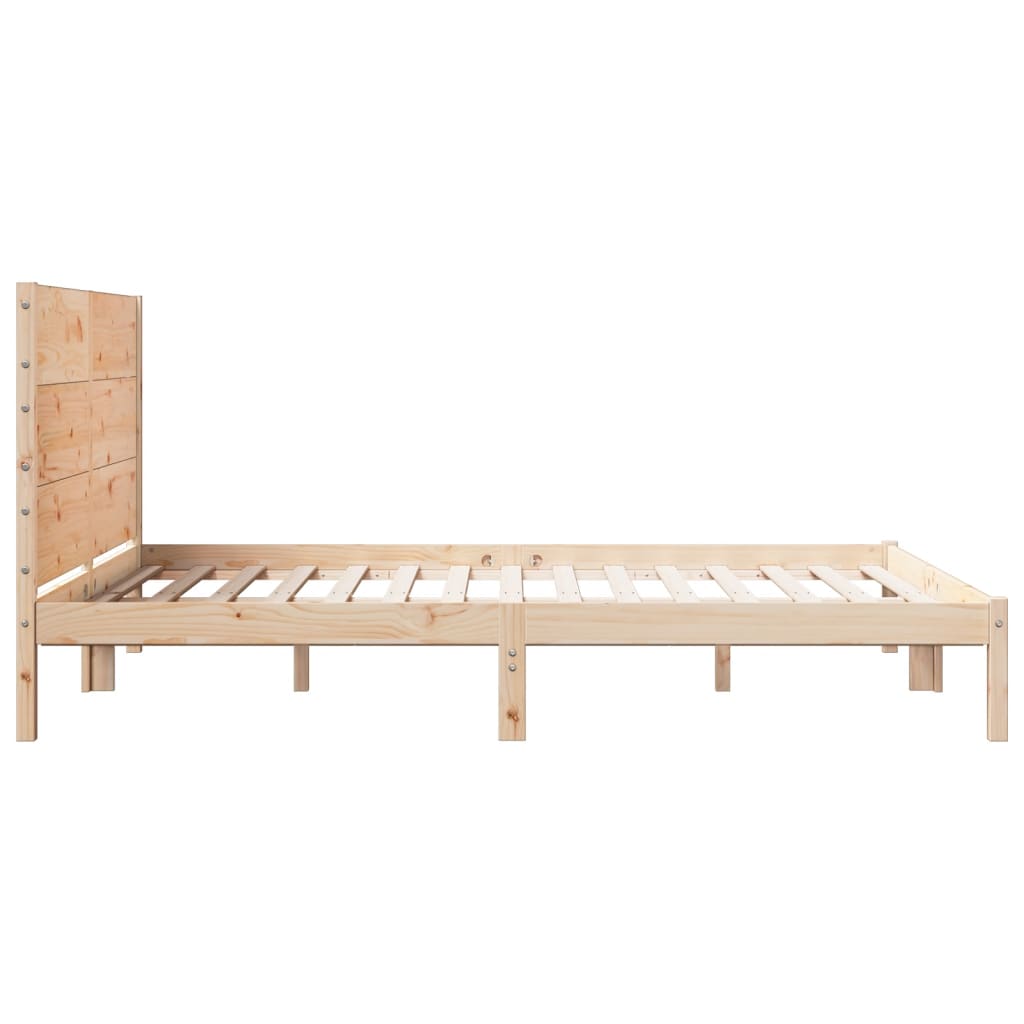 Bedframe extra lang zonder matras massief hout 160x220 cm is nu te koop bij PeponiXL, paradijselijk wonen!
