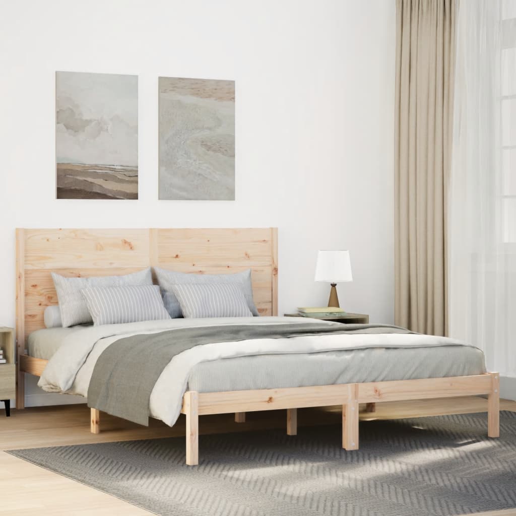 Bedframe extra lang zonder matras massief hout 160x220 cm is nu te koop bij PeponiXL, paradijselijk wonen!
